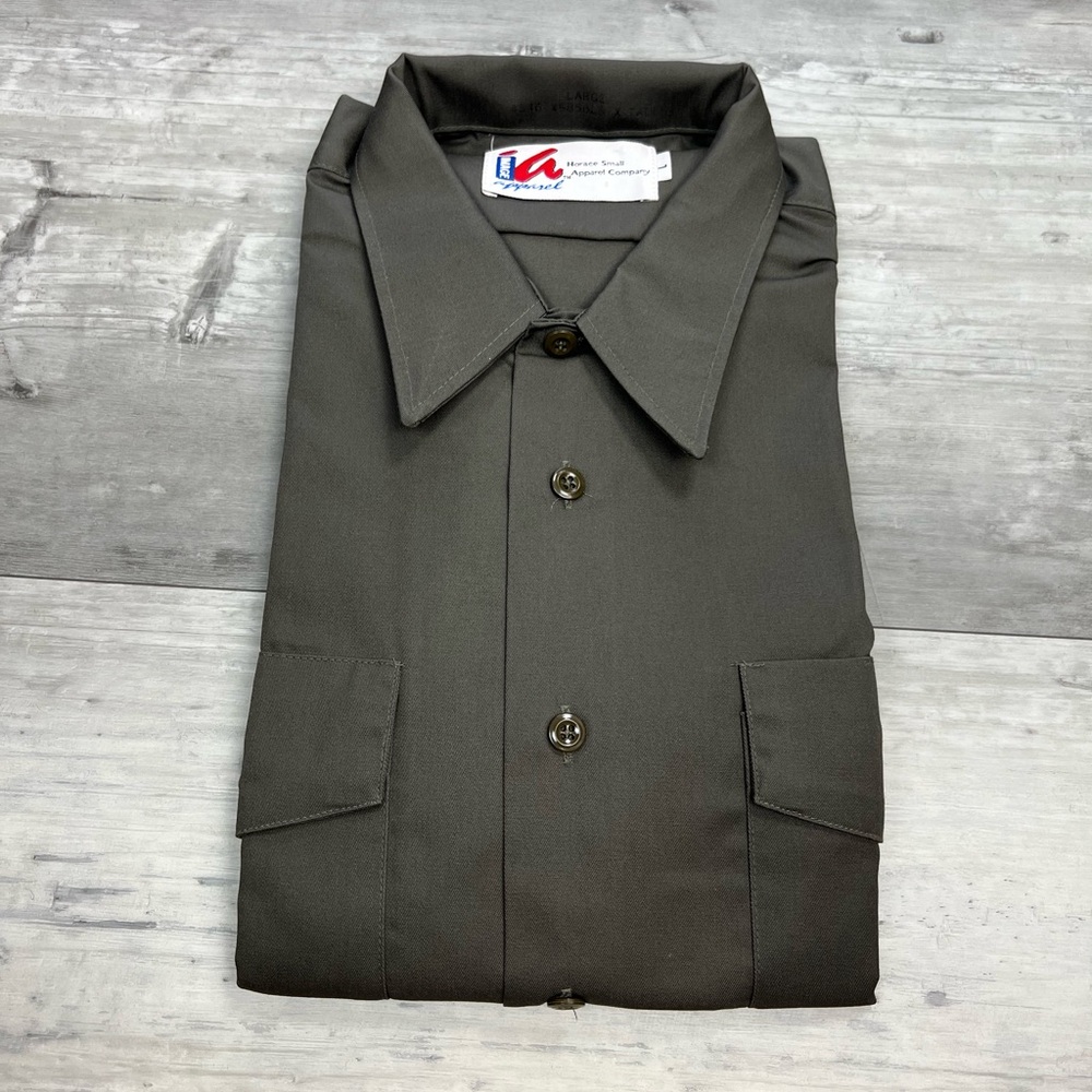 NEW Horace Small Olive/Grey Uniform Shirt L